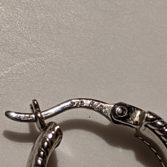 New Silver 925 Hoop Earring - Picture 5 of 6